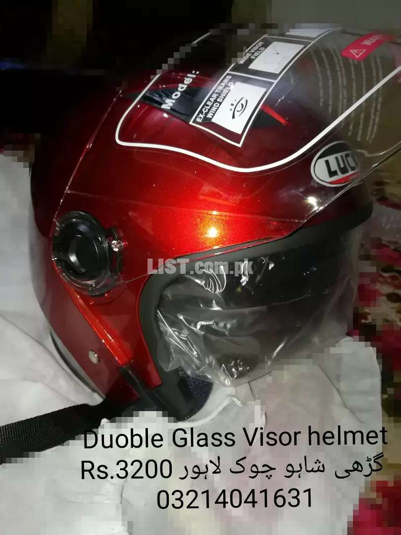 Dual glass helmet very stylish