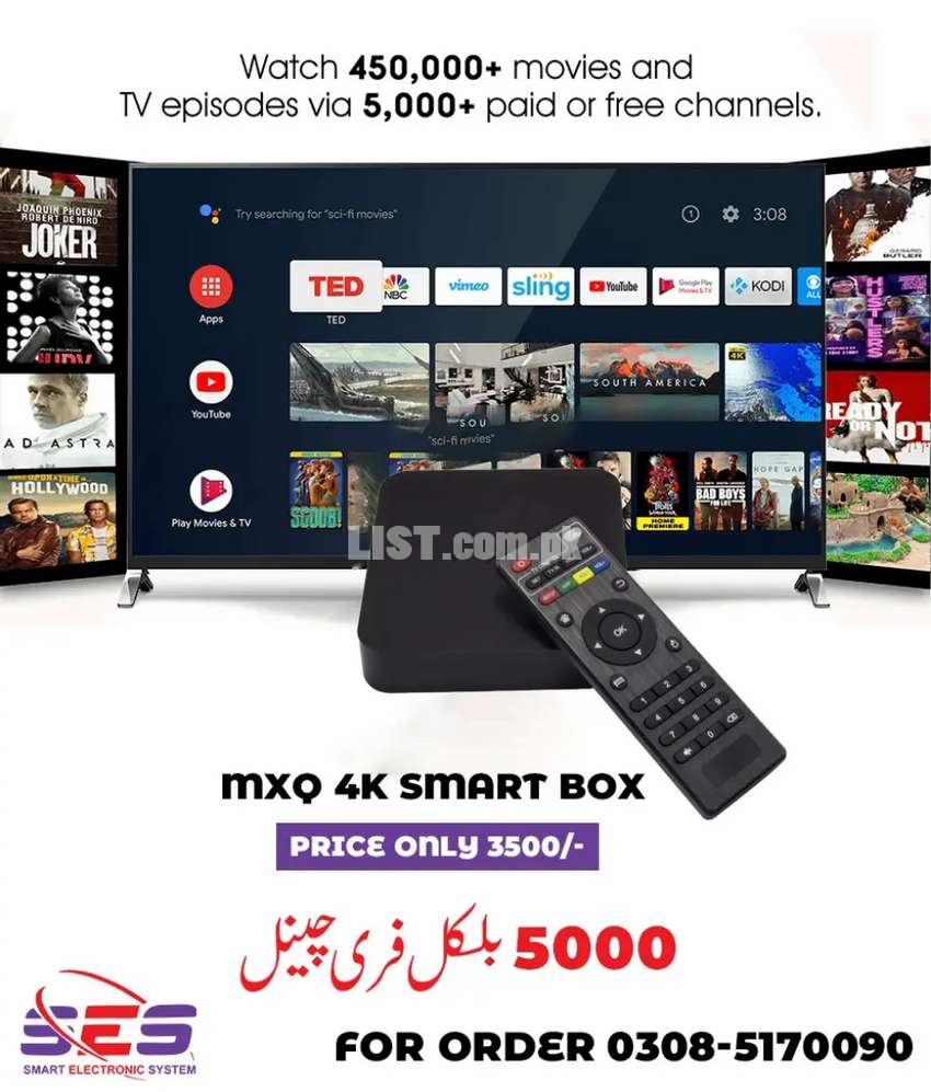 Andriod Smart Box MXQ 4K / X96Q & T9, TV Box , Cable Box 4k all Varity