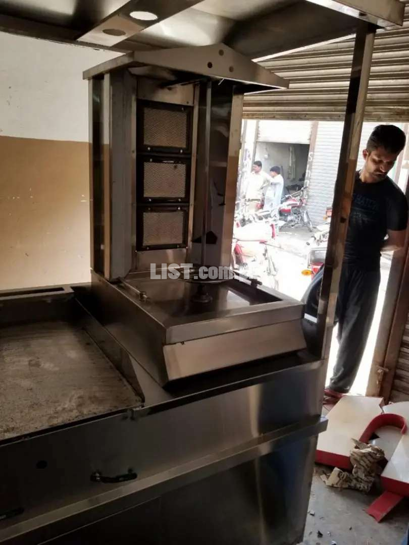 Shawarma machine  and hot plate contar