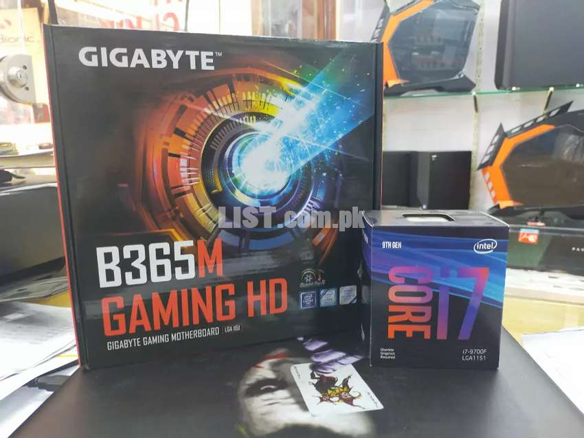 intel core i 7 9700F + Gigabyte Motherboard B365M Gaming HD