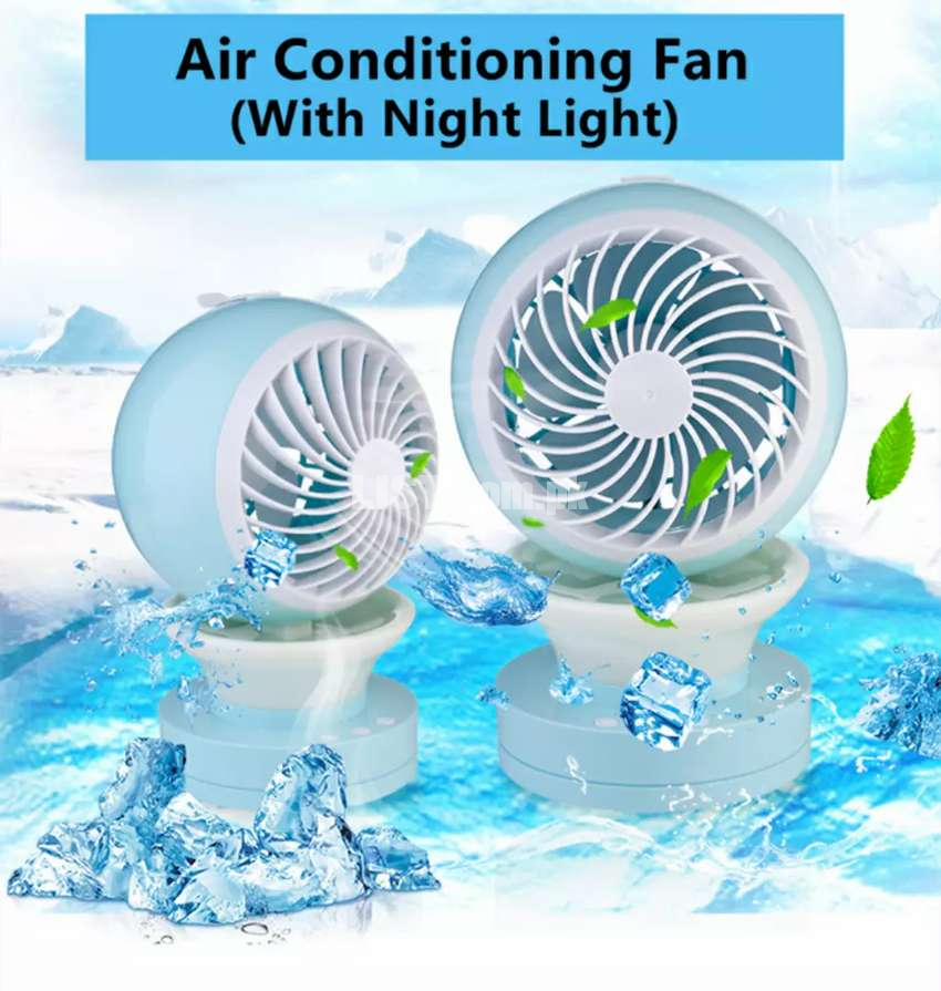 Water Fan Rechargeable Light Spraying cooling Fan