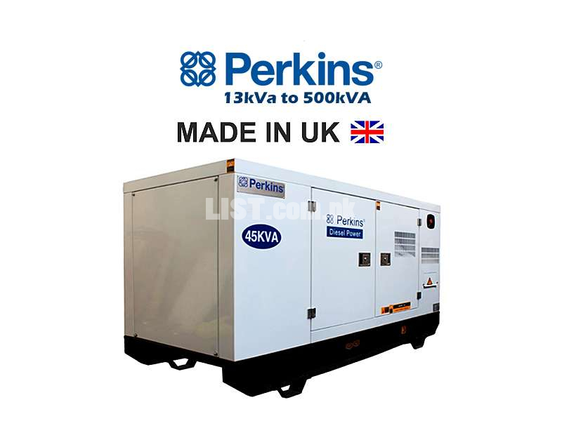 100KVA , 60KVA, 30KVA Perkins (Made in UK)Diesel Soundproof Generator.