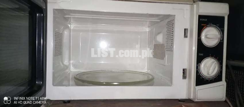 Haier microwave oven is used for warm the food.