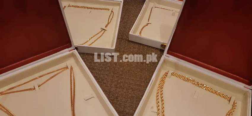 ALL MEN ACCESRIES AVAILABLE ITALIAN CHANDI 925 GOLD PLATED CHAINS