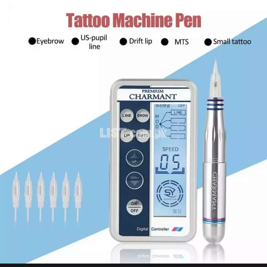 Permanent make up pen saloon selection With eye's lashes