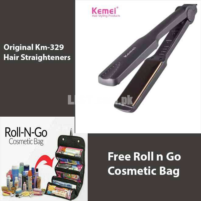 Original Km-329 Professional Hair Straighteners Flat Iron and Get free