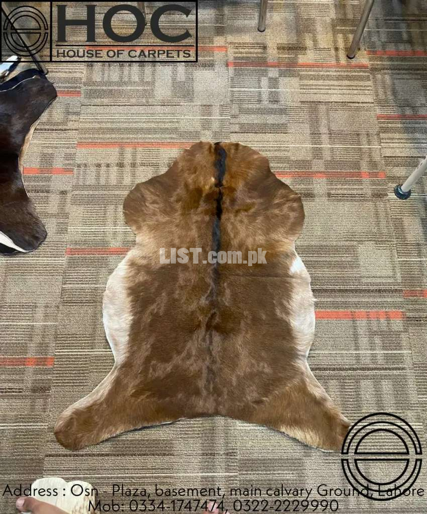 Coffee table rug, Pure leather center pieces