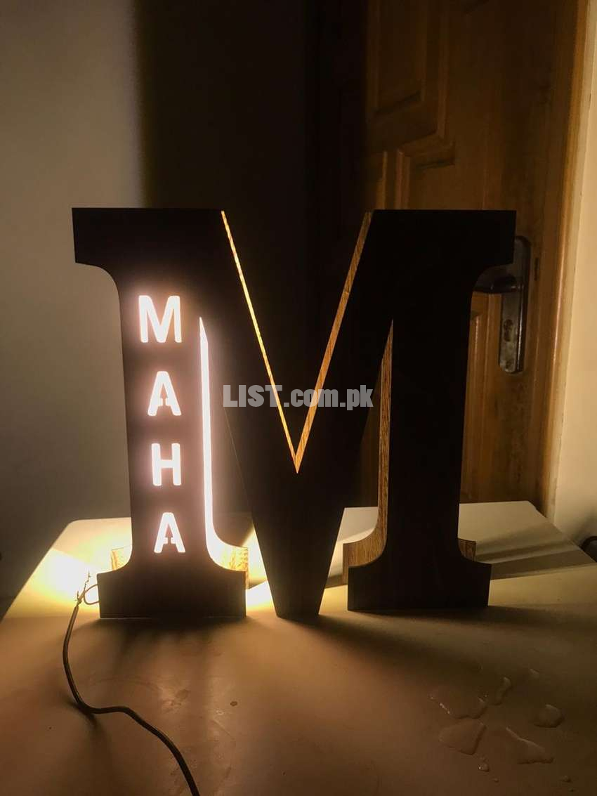 Custom name lamp