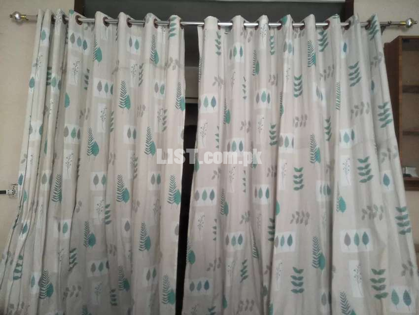 3 pieces of white curtains