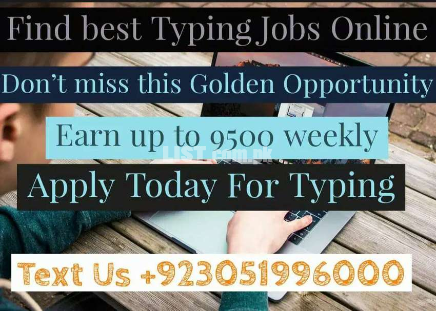 ¥ Online Typing Jobs ¥ Apply for typing jobs & Earn up to 9000 weekly