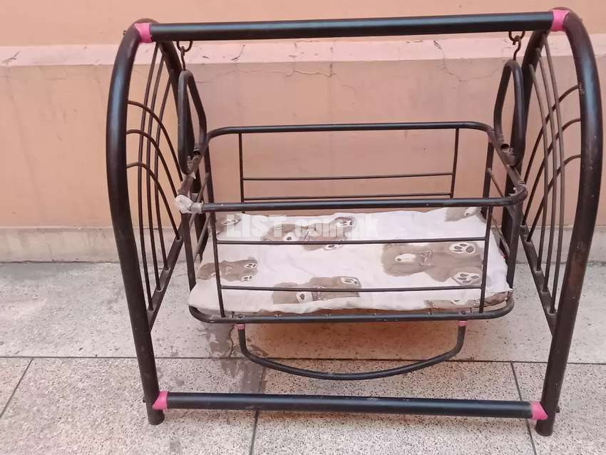 Baby cradle with cusion for sale
