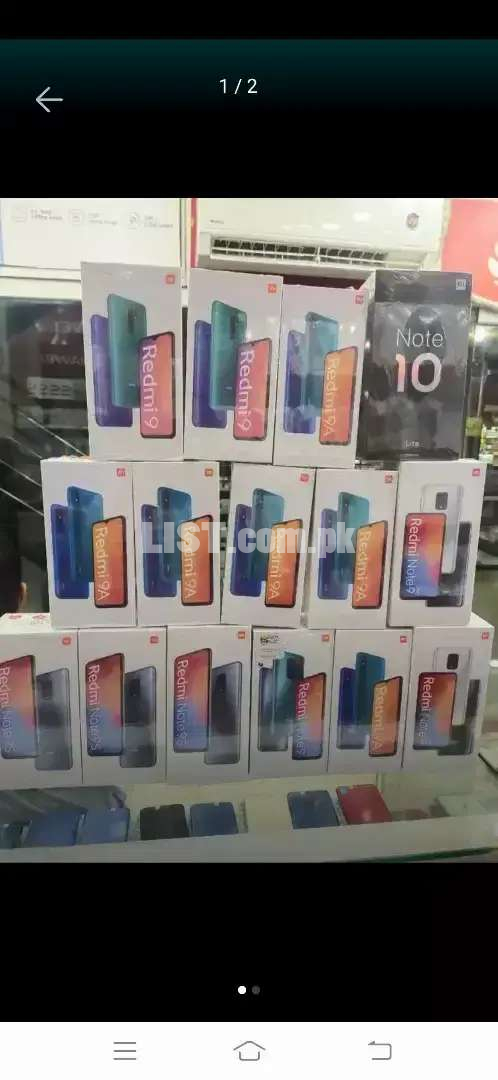 Redmi 9c 3/64 9s 1 year warrenty. Pta approved note9 x3