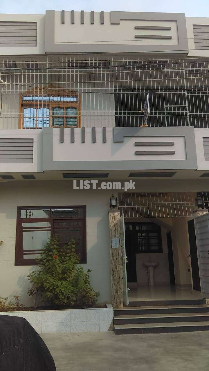120 yards super style new double story house block-5,saadi town