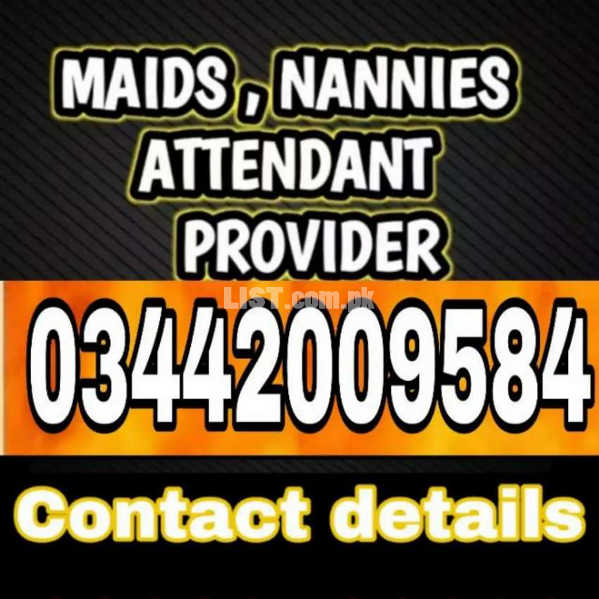 HouseMaids Babysitter's Cook's Driver's Attendants available for 24/7