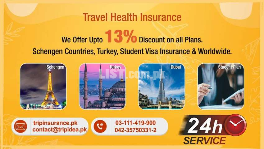 Student & Visit Visa Travel Insurance (up to 13 % Off )
