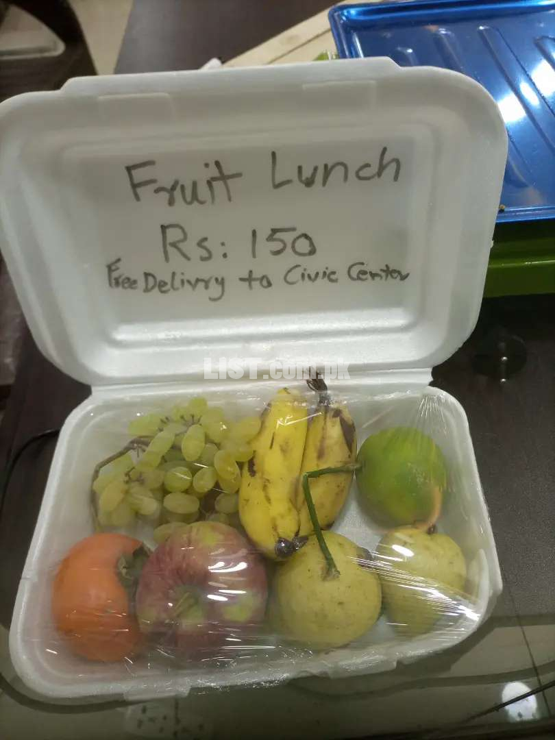 Fruit lunch and a fruit dinner