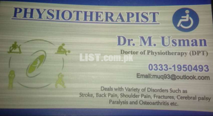 Holy family hospital Physiotherapist doctor providing home sessions