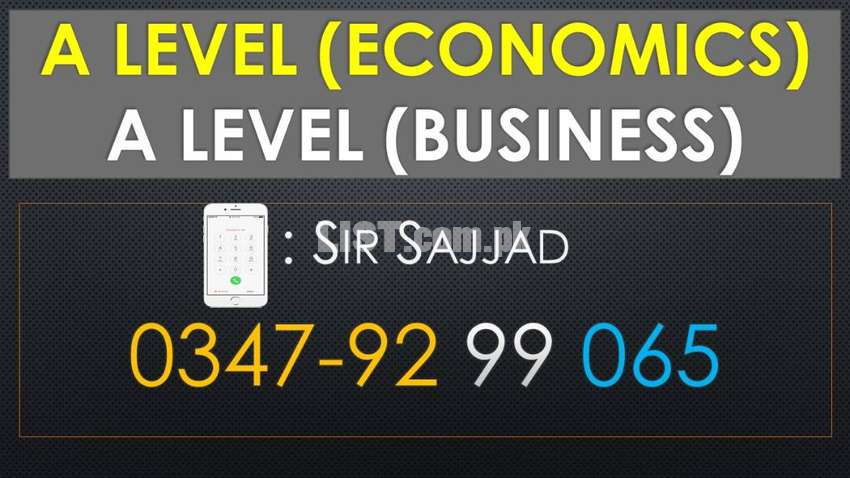 A Level (Economics)-- Home Tutor Islamabad