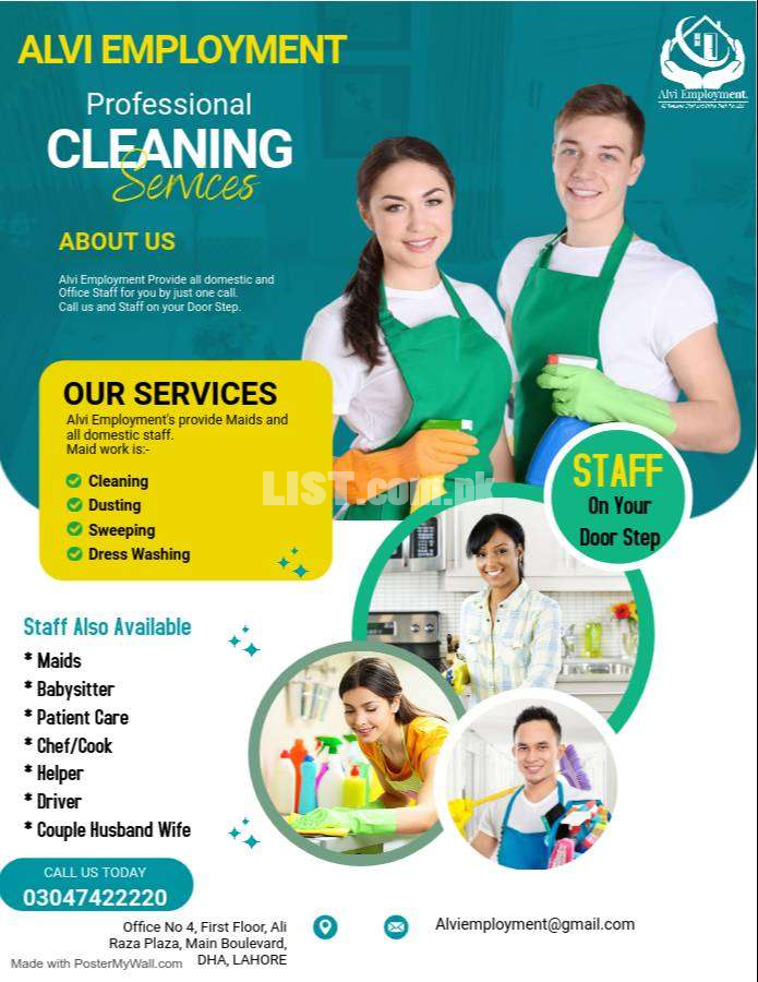 Maids available in Lahore