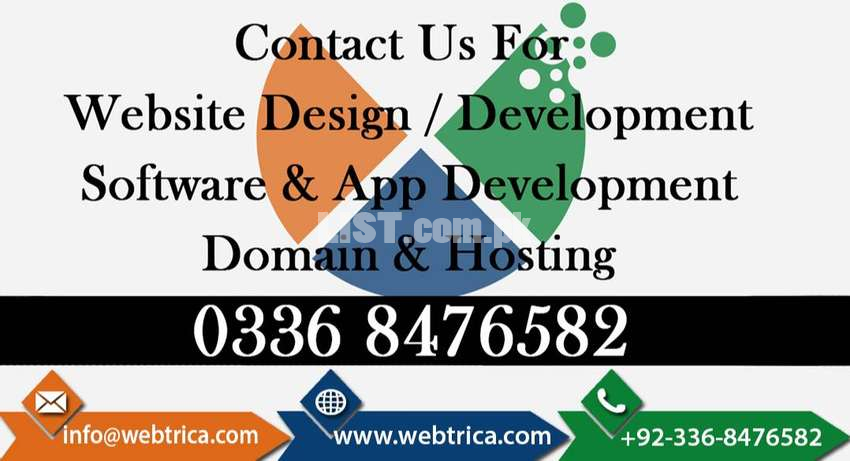Mobile & Web APPs Development, Website Designing, Domain & Hosting