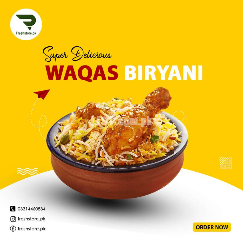 You can get Waqas Biryani Delivered All Over Lahore from FreshStore