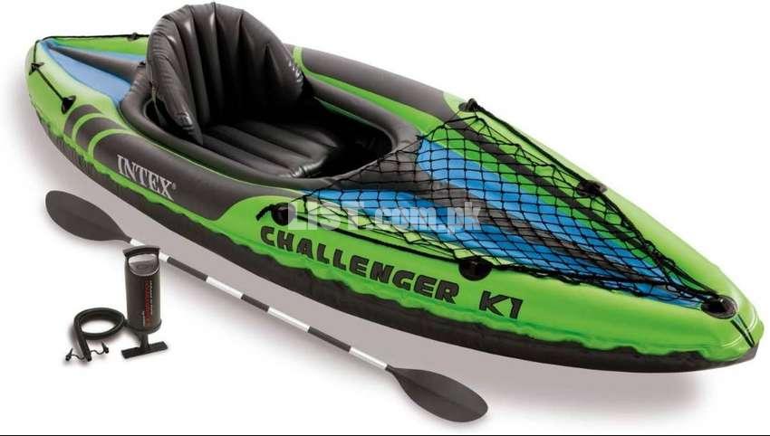 INTEX Boat Challenger K1 Kayak 1 Person With 86" Aluminum Oars