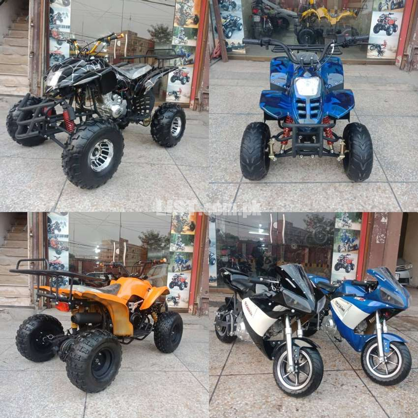 Complety Variety 50cc To 250cc Atv Quad 4 Wheel Bike Deliver In All Pk