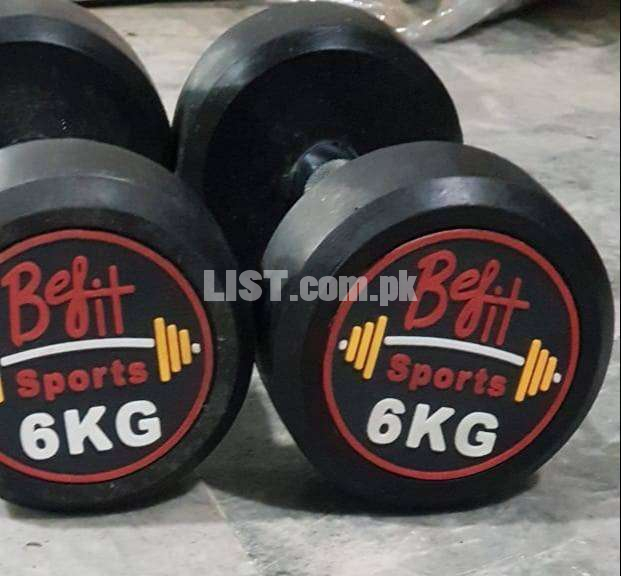 Dumbbells rubber coated high quality