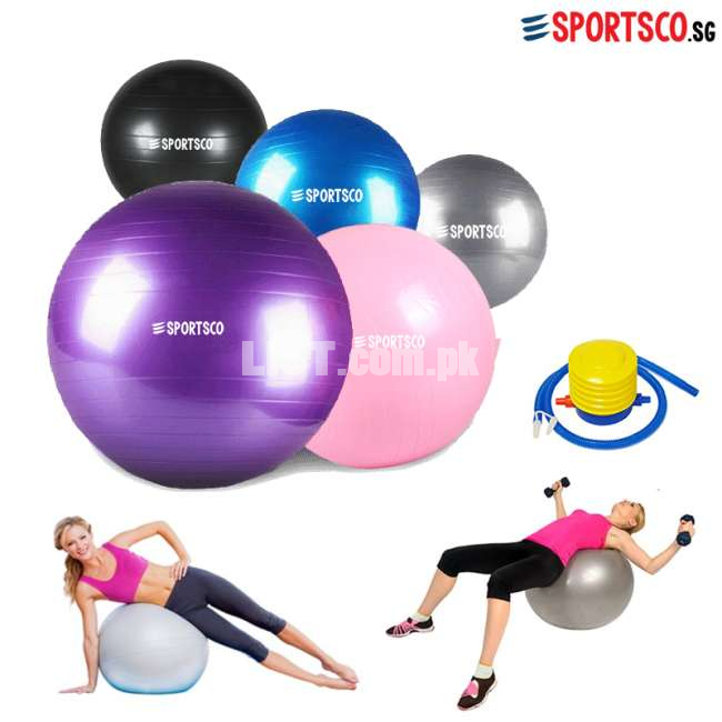 Yoga Ball Gymnastic Ball Anti Burst and Slip Resistance with Foot Pum