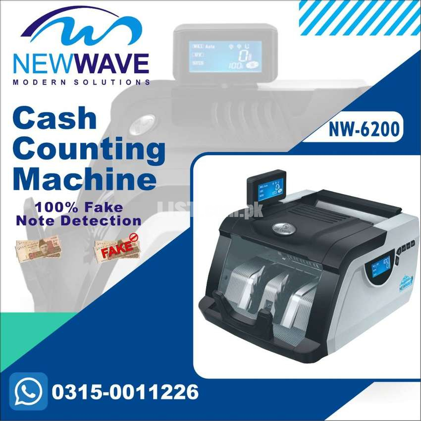 cash counting machine & 100% fake note detect with Display,safe Locker