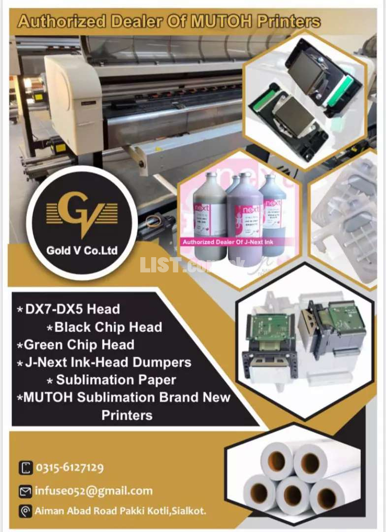 Dx5 head dx7 head Mutoh and Mimaki Sublimation machines J next  ink