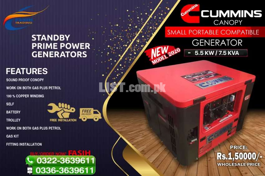 Cummins 7.5 kva generator