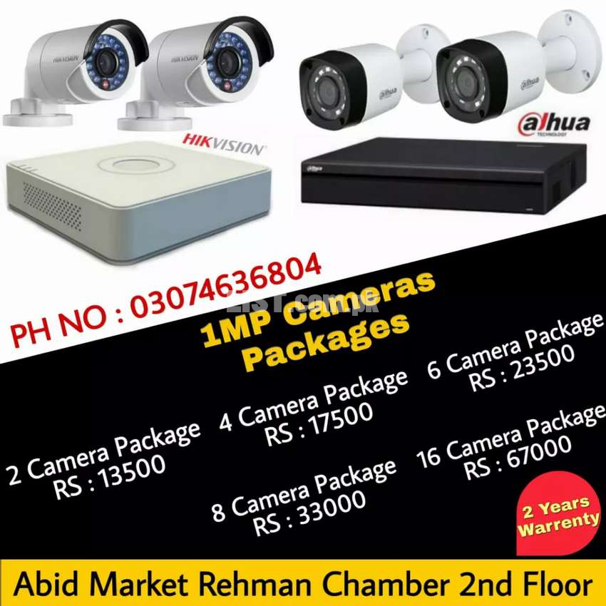 Cctv Hikvision & dahua cameras available in 2 years warrenty