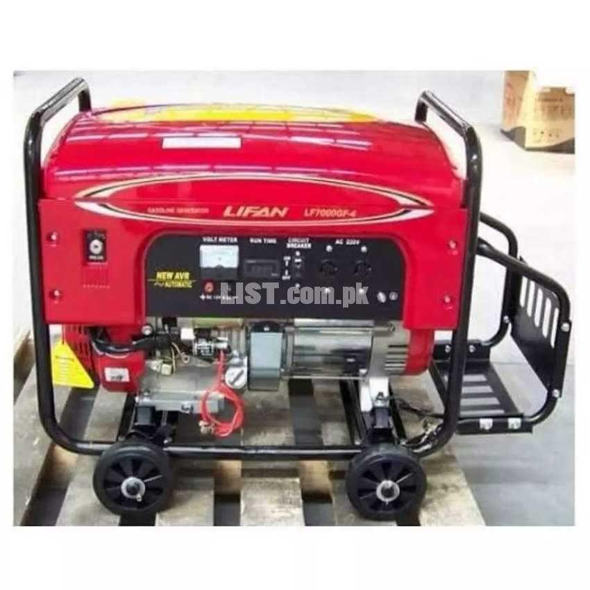 3.1 KW/4 KVA Brand New LIFAN Generators with battery gaskit delivery