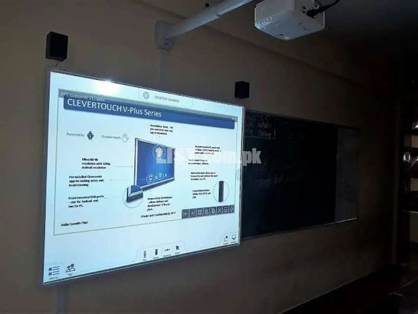 Interactive touch smart board with Projectors , Sony, Panasonic, Epson