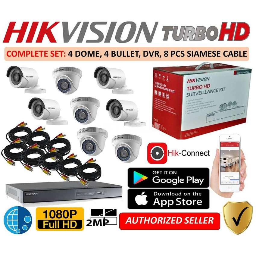 4-CCTV CAMERAS SYSTEM FULL HD 2-MP WITH NIGHTVISION FREE INSTALLATION