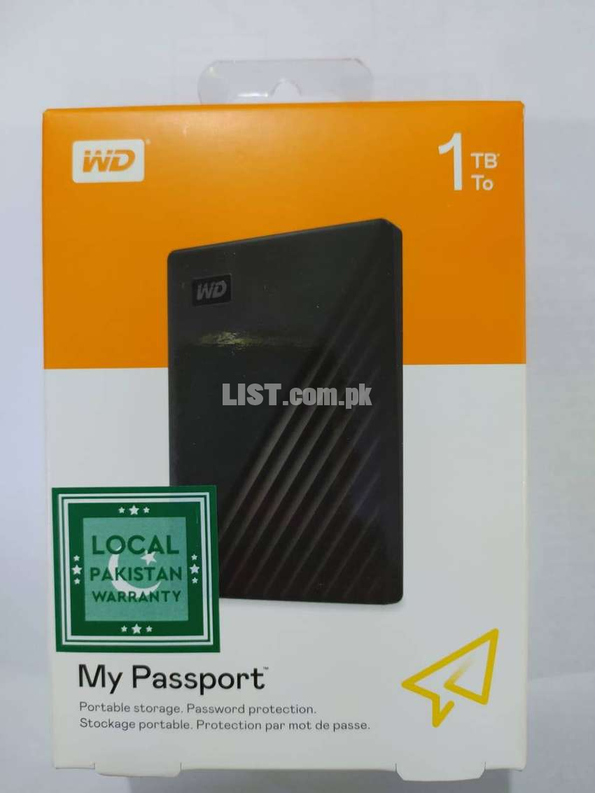 WD External Hard Drive 1 TB MY Passport  New Box Pack With Warranty