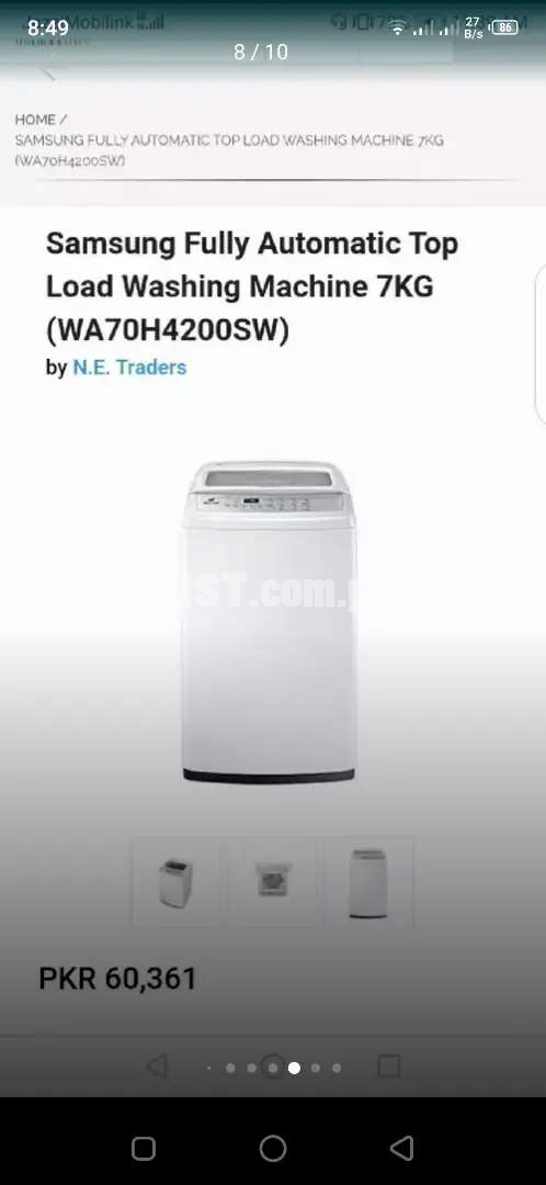 Samsung Fully Automatic Top Load Washing Machine 7kg