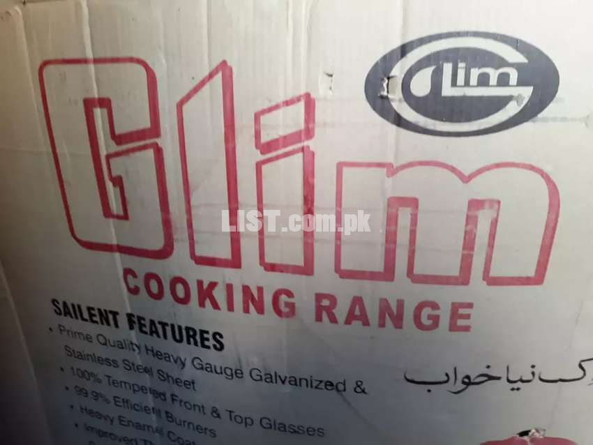 new glim cooking  range 3 stove backing grill