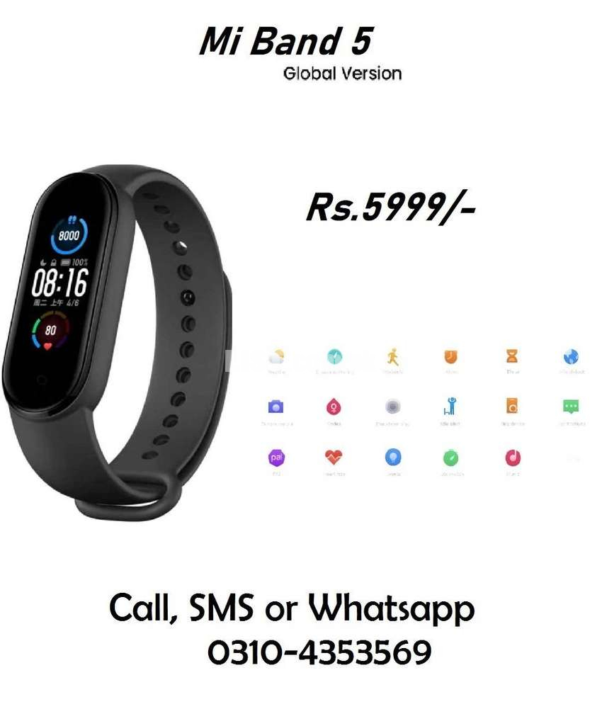Xiaomi Mi band 5 Original Global Edition Home Delivery Available Band5