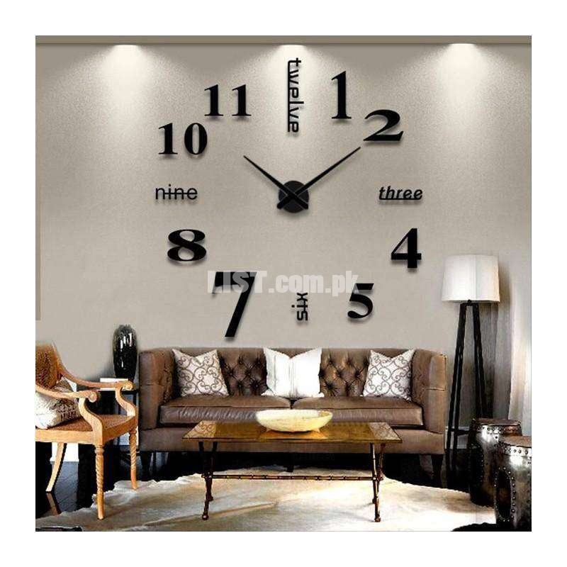 Acrylic Clock Modern Design Wall Sticker Clock