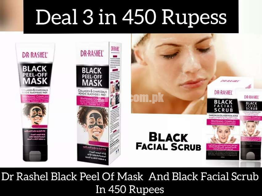 Deal # 3 (dr rashel peel of mask and Dr rashel facial scrub )