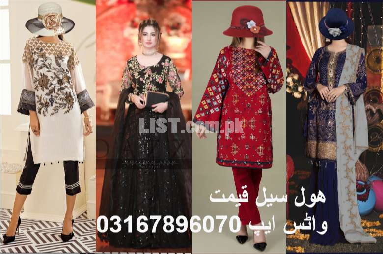 wholesale deal best quality embroidery replica ladies dressess