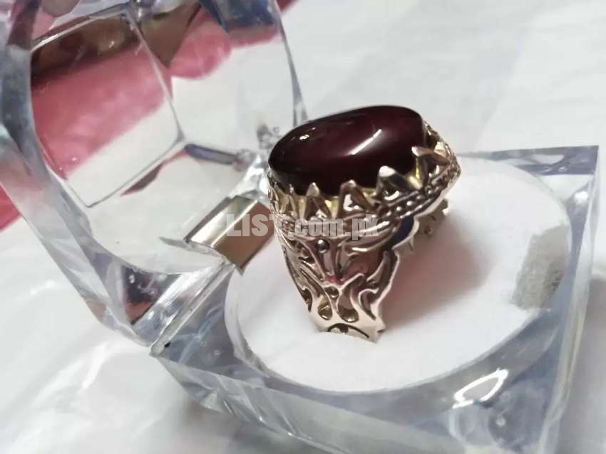 Pure Yamni Aqeeq handmade chandi ring 100 %Originally