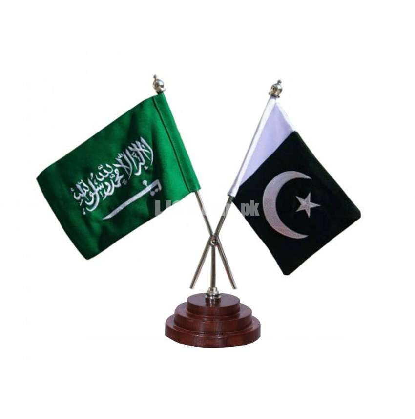 Pakistan Saudia dual table flag, executive