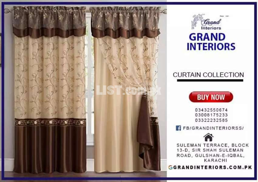 Curtains and blinds for home and office by Grand interiors
