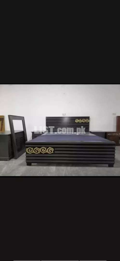 Double bed set side tables and dressing without mattress