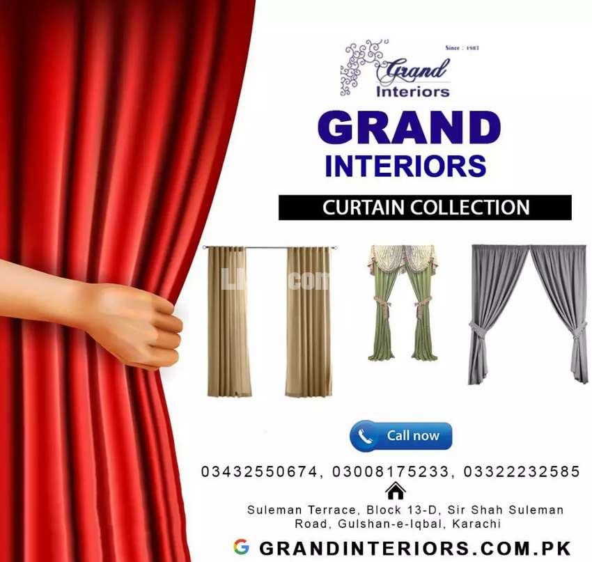 Curtains and blinds get buy online with Grand interiors