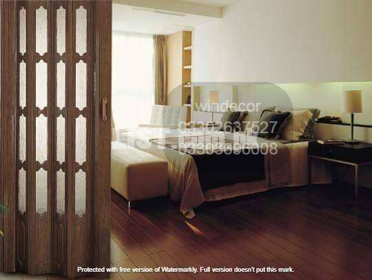 PVC Folding Shutter Door Ideal for Separation in Space with beauty