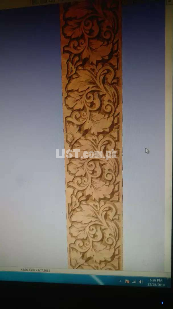 3D CNC machine carving jaffery jali for false ceiling and wall decore